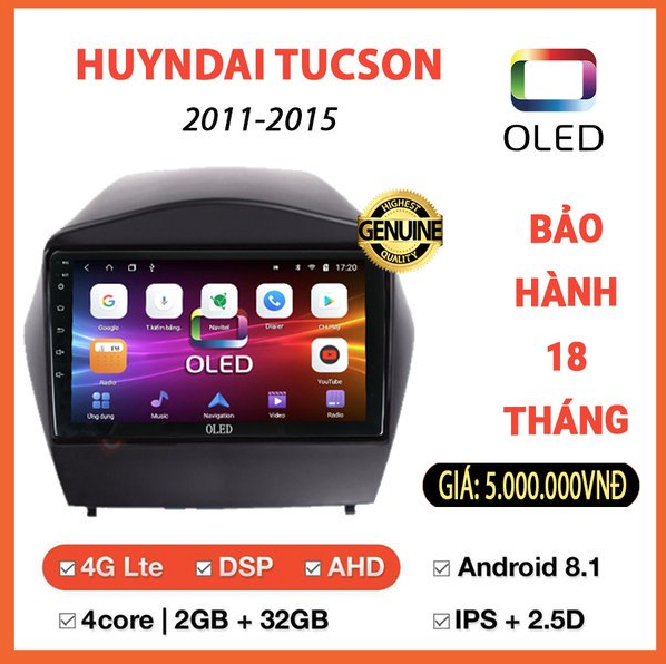 MÀN HÌNH OLED HYUNDAI TUCSON 2011-2015